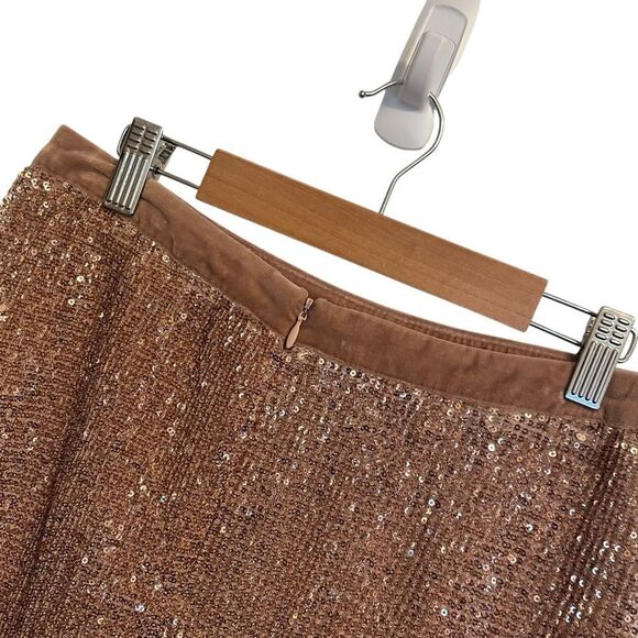 Free People Rose Sequin Velvet Mesh Wild Child Mini Skirt Size 4 - Picture 6 of 8